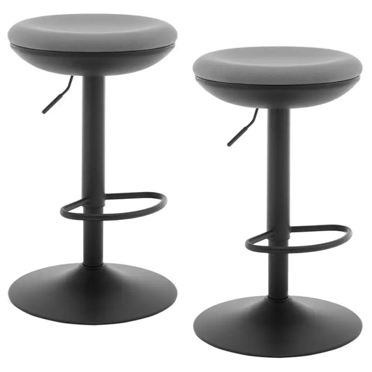 BukkitBow - Set van 2 Verstelbare Barkrukken - Elastische Stof/Metaal - 360° Draaiend en Ruimtebesparend