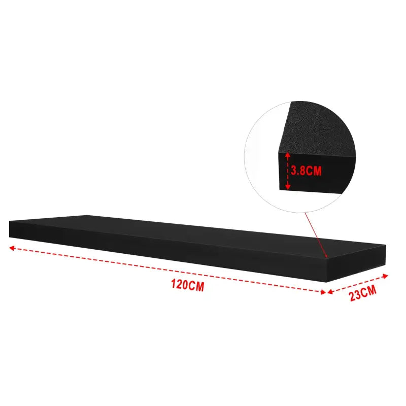 BukkitBow - Set van 2 Wandplanken - MDF - Zwevend Design - Diverse Maten - Maximale Belasting 5kg