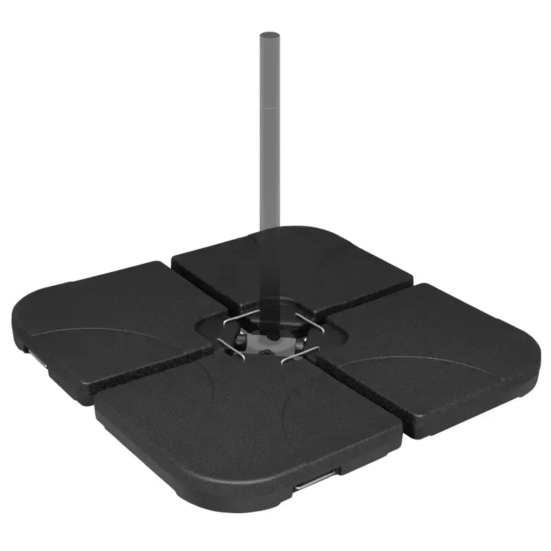 BukkitBow - Set van 4 Vulbare Parasol Voetplaten - Parasolvoet / Poot Met Metalen Handvatten - Weerbestendig
