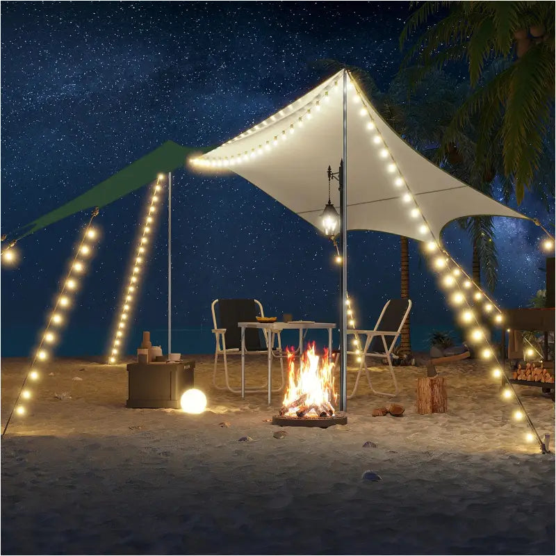 BukkitBow - Tentzeil - Waterdicht Zeil - Met Paalogen - Inclusief Liertouwen en Haringen - Groen