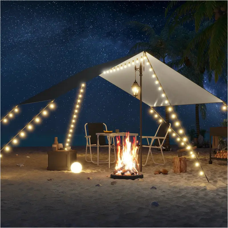 BukkitBow - Tentzeil - Waterdicht - Zonwering SPF50+ - Met Oogjes, Touwen en Haringen - Grijs