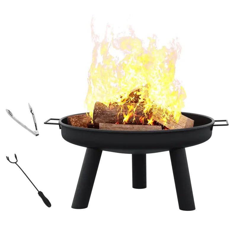 BukkitBow - Terras Vuurkorf / Camping Barbecue / Vuurschaal - Hittebestendige Coating - 61CM Doorsnede - Zwart