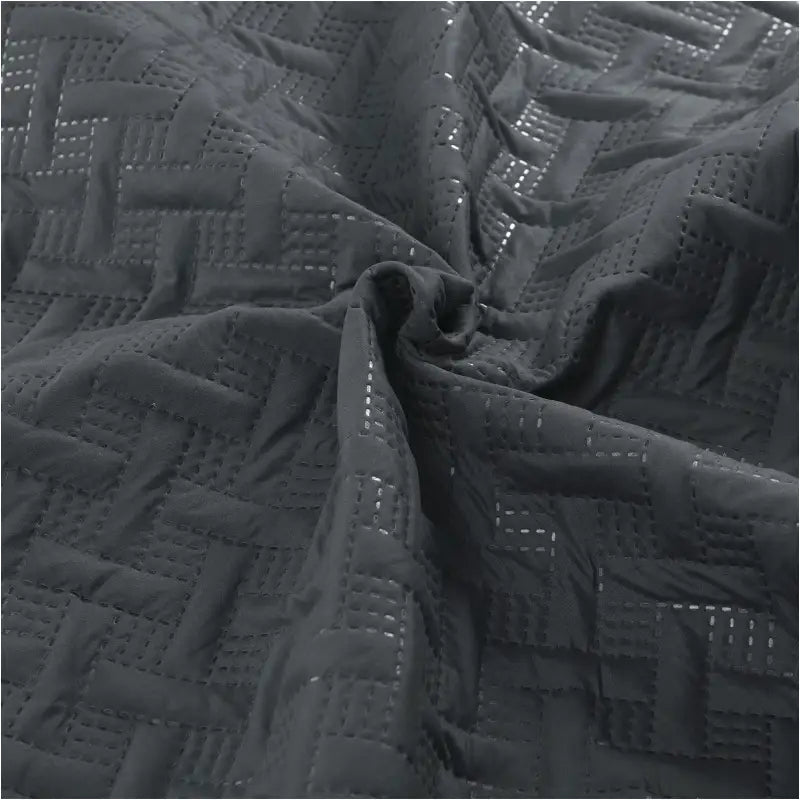 BukkitBow - Ultrasone Bedsprei - 100% Microfiber - Geometrische Patronen - Beschikbaar in Donkergrijs/Grijs - Verschillende Maten - Lichtgewicht