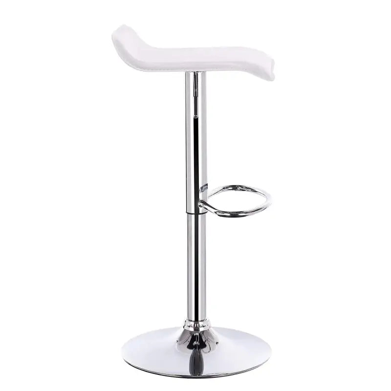 BukkitBow – Verstelbare Barkruk met Kunstleer Zitting – Chroom Staal – 62-84 cm Hoogte – 360° Draaibaar