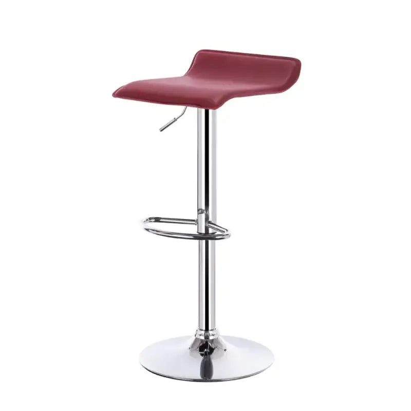 BukkitBow – Verstelbare Barkruk met Kunstleer Zitting – Chroom Staal – 62-84 cm Hoogte – 360° Draaibaar