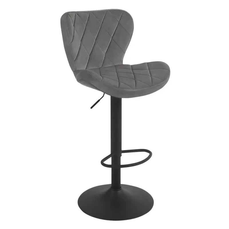 BukkitBow - Verstelbare Barkruk met Rugleuning - Vintage Imitatieleer/Velvet/Metaal - 360° Draaibaar