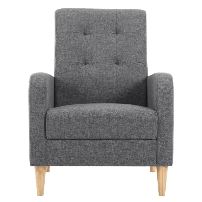 BukkitBow - Vleugelstoel / Fauteuil - met Armleuningen - Massief Houten Poten - Luxe Loungestoel - Linnen/Fluwelen Bekleding