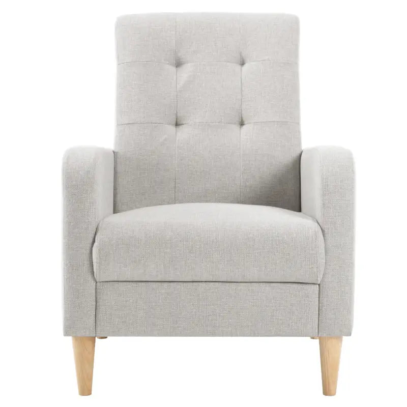 BukkitBow - Vleugelstoel / Fauteuil - met Armleuningen - Massief Houten Poten - Luxe Loungestoel - Linnen/Fluwelen Bekleding