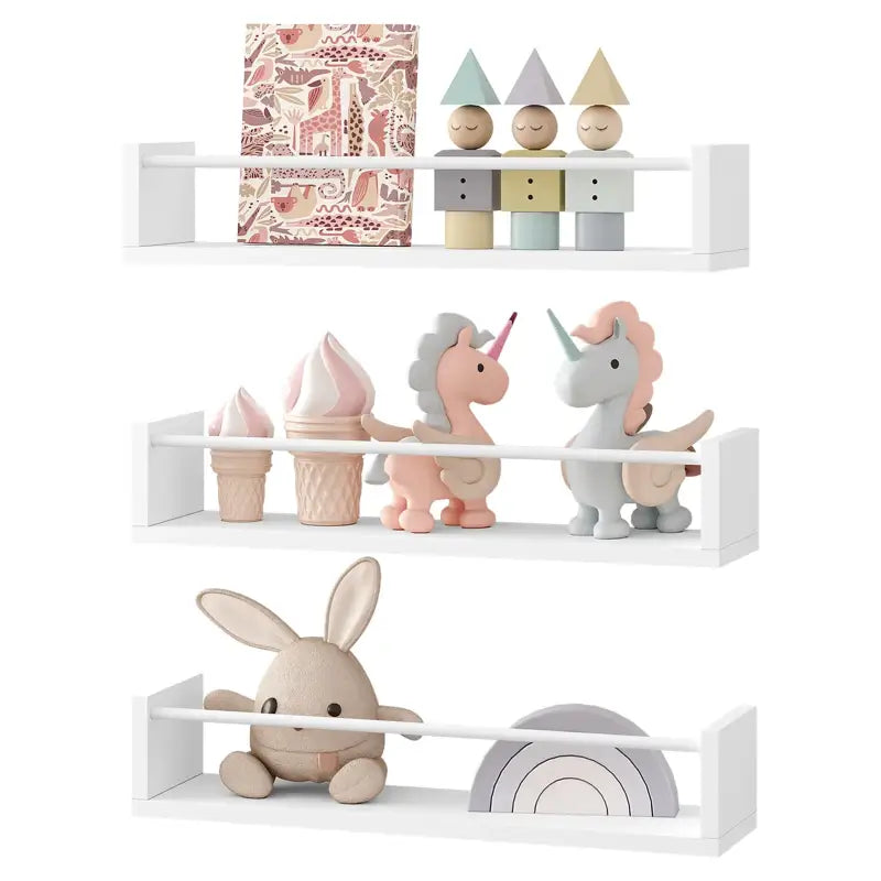 BukkitBow - Wandplanken - Zwevende Rekken - 3 Stuks - 40CM Breed - Wit