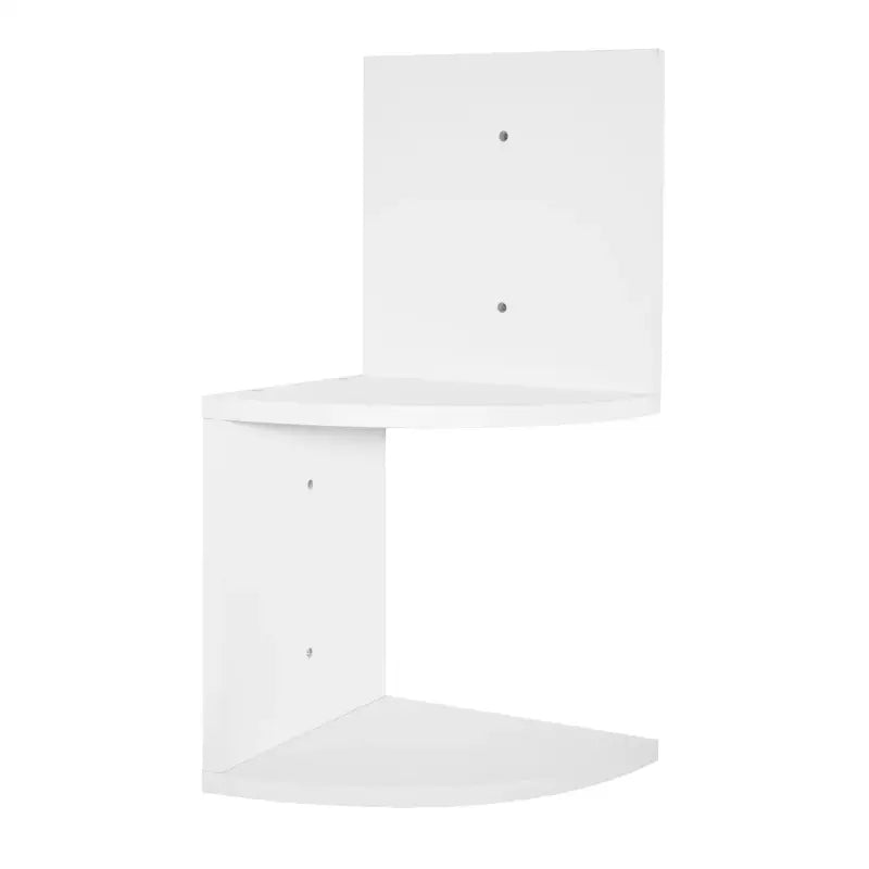 BukkitBow - Zigzag Hoekkast / Hoek Wandplank - Stevig Hout - 2 Niveau's - 25X25X52.4cm