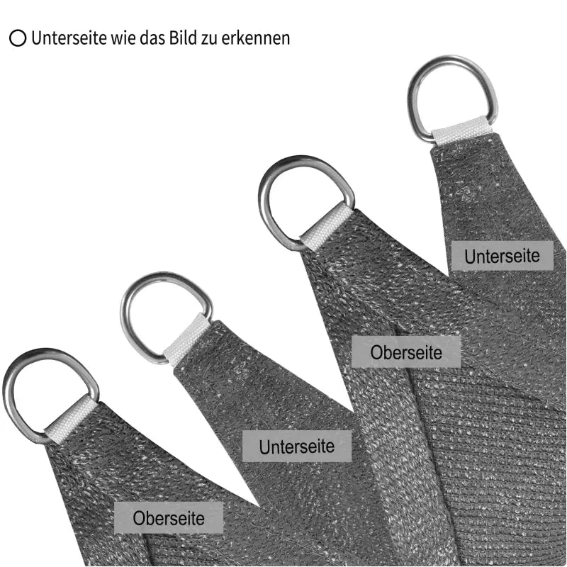 BukkitBow - Zonnescherm / Schaduwdoek - 180g/m² - Keuze uit 3 Formaten - Tot 85% Zonbescherming - Scheurbestendig - Inclusief Bevestigingsmaterialen