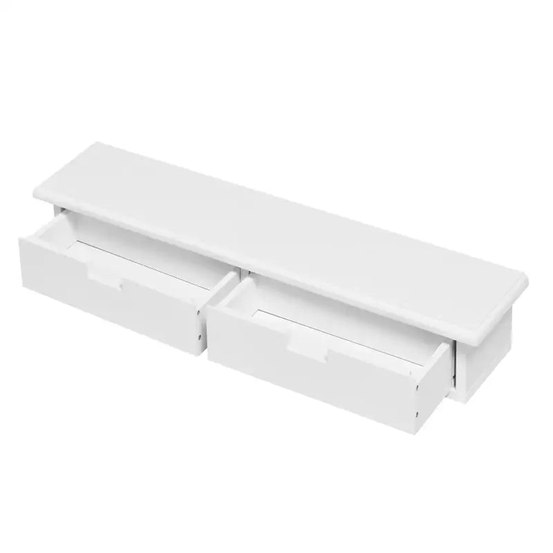 BukkitBow - Zwevende Wand / Boekenplank - Cd/Dvd Plank Met 2 Laden (65X10X15CM)