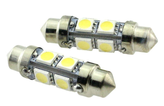C5W 39mm autolamp 2 stuks | LED-slinger | 8-SMD daglichtwit 6000K | 12 Volt - 2,2 Watt