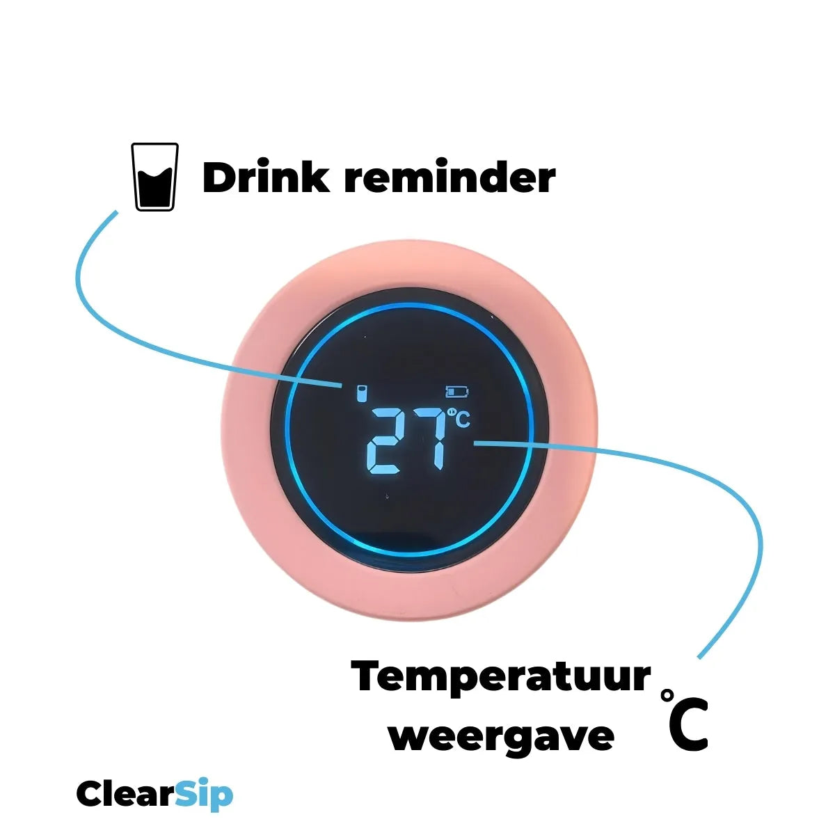 ClearSip | Slimme Waterfles – UV-C zelfreinigend &amp; drinkherinnering