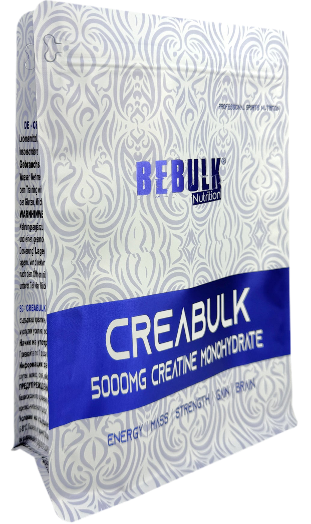 CreaBulk - 100% Creatine Monohydraat - BeBulk Nutrition 