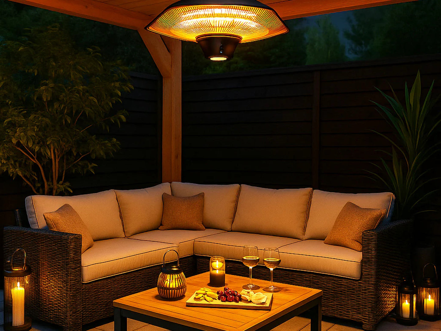 VERMIJD | SHL-2000BR Infrarood Verwarmingslamp – 2000W | Voor Binnen &amp; Buiten | Met Afstandsbediening &amp; LED Verlichting