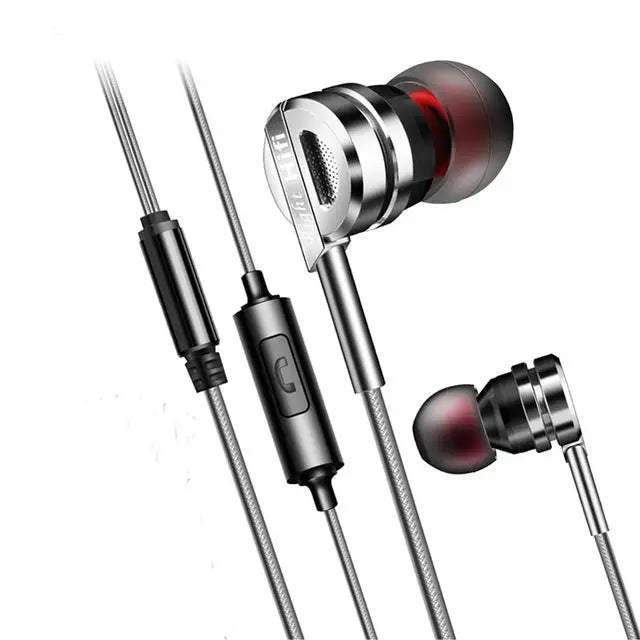 Earphone Headphones D05 Metal Stereo Headset with Mic Earphones Noise Cancelling auriculares Earbud for phone Xiaomi Music