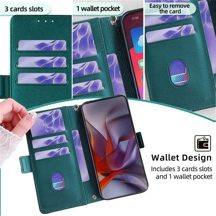 Voor Samsung Galaxy A05 4G Crossbody Chain Leather Telefoonhoesje (Groen)