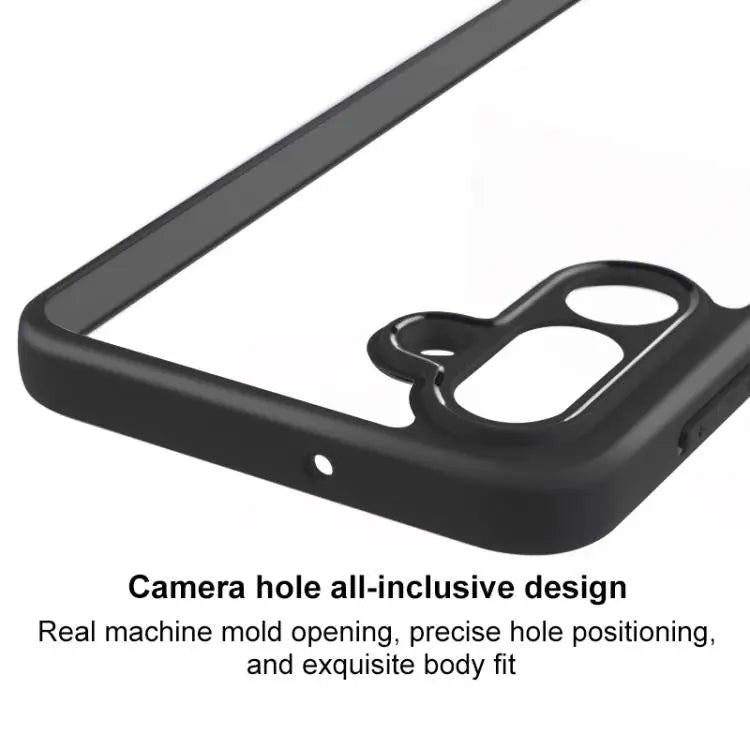 Voor Samsung Galaxy M36 5G India Frosted TPU + Transparant PC-telefoonhoesje (zwart)