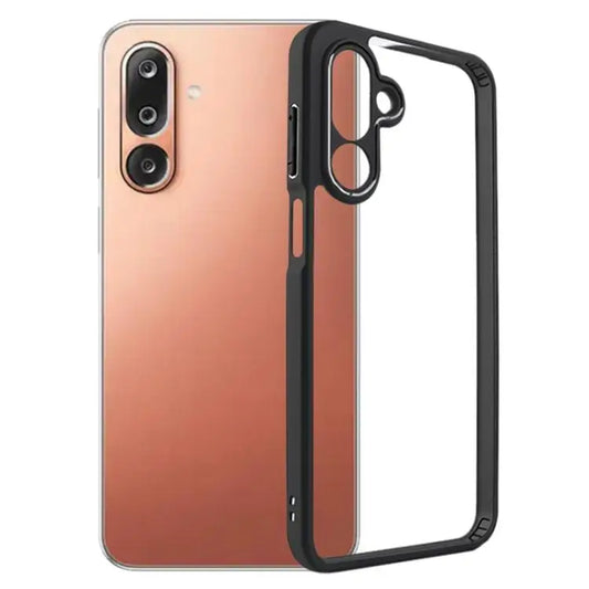 Voor Samsung Galaxy M36 5G India Frosted TPU + Transparant PC-telefoonhoesje (zwart)