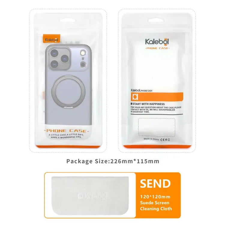 Voor Samsung Galaxy S22+ 5G kalebol MagSafe metalen ringhouder telefoonhoesje (donkerpaars)