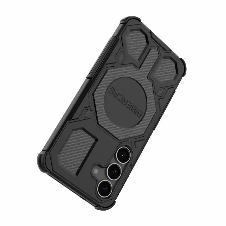 Voor Samsung Galaxy S25 5G BIBERCAS Real Color Series MagSafe schokbestendige telefoonhoes (zwart)