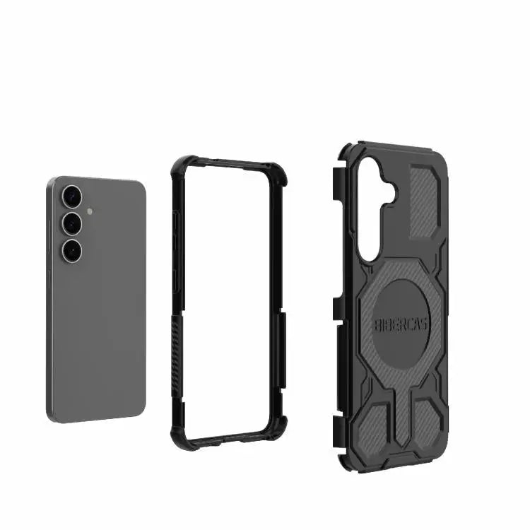 Voor Samsung Galaxy S25 5G BIBERCAS Real Color Series MagSafe schokbestendige telefoonhoes (zwart)