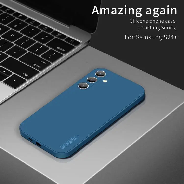 Voor Samsung Galaxy S25 FE 5G PINWUYO Sense-serie vloeibare siliconen TPU-telefoonhoes (blauw)