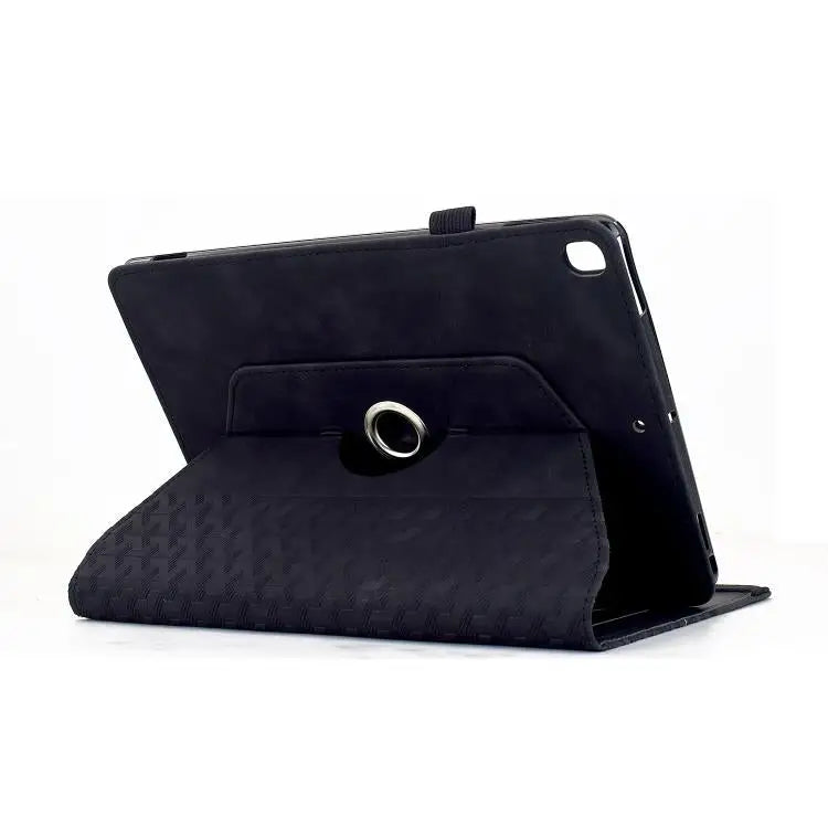 Voor Samsung Galaxy Tab A 10.1 2019 / T510 Draaibare bouwstenen reliëf leren tablethoes (zwart)