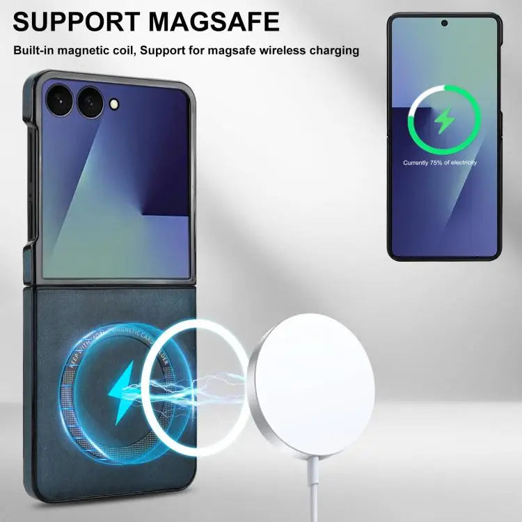 Voor Samsung Galaxy Z Flip7 5G Slim Fit Design MagSafe-telefoonhoesje (blauw)