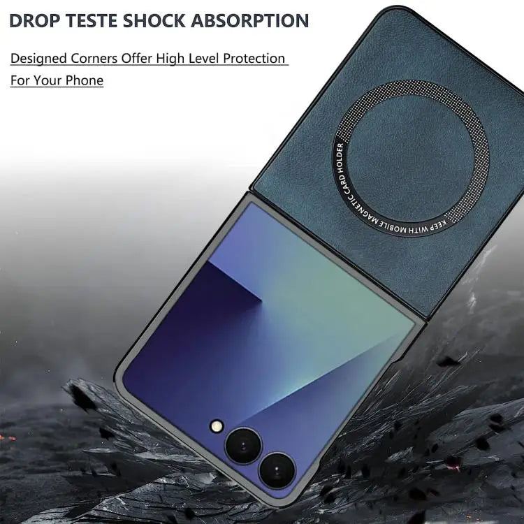Voor Samsung Galaxy Z Flip7 5G Slim Fit Design MagSafe-telefoonhoesje (blauw)
