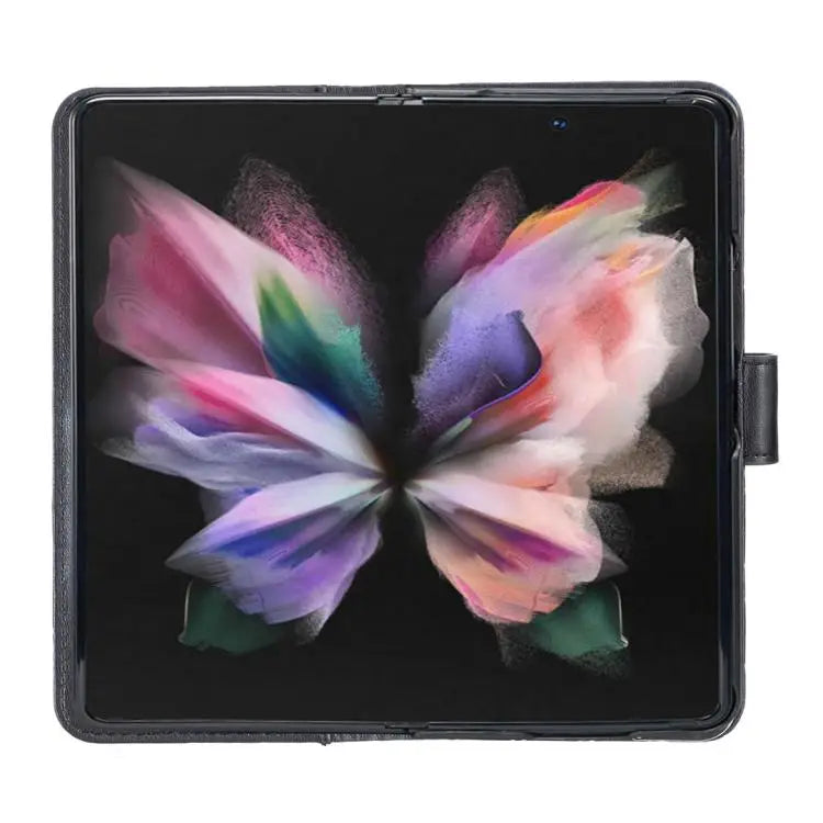 Voor Samsung Galaxy Z Fold6 Diamond Lattice Wallet Flip Leather Phone Case (zwart)