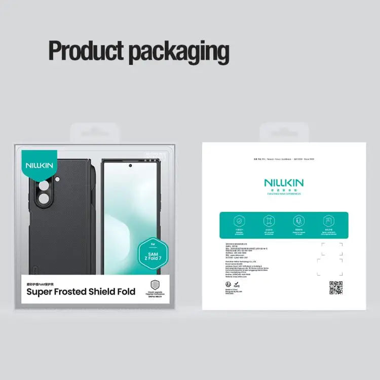 Voor Samsung Galaxy Z Fold7 5G NILLKIN Frosted Fold PC + TPU telefoonhoesje met stylus (zwart)