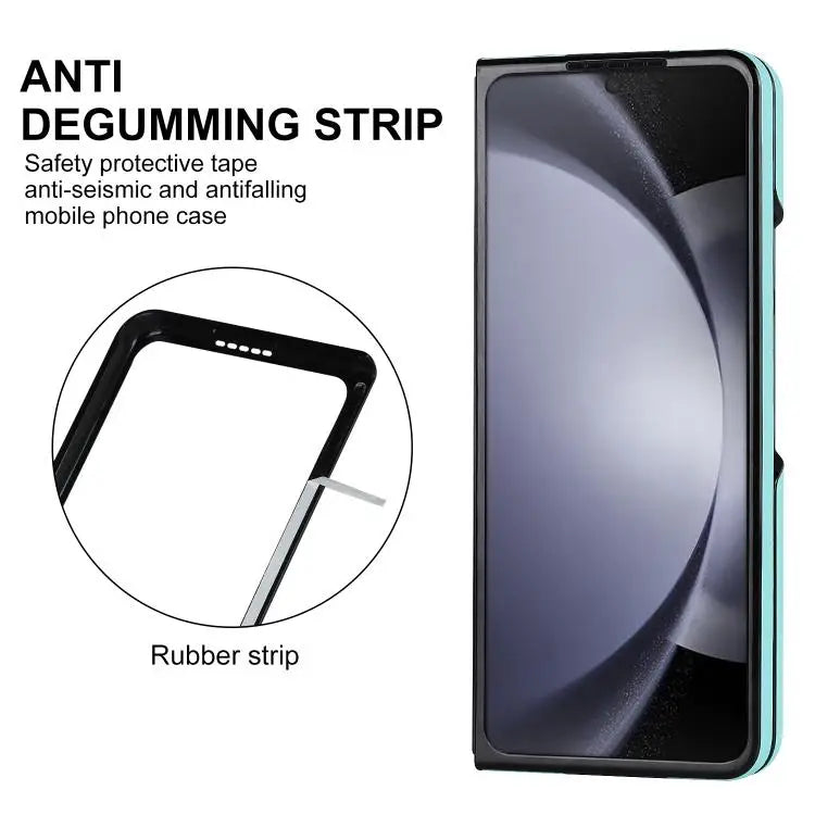 Voor Samsung Galaxy Z Fold7 5G Rhombic Fold leren telefoonhoesje (groen)