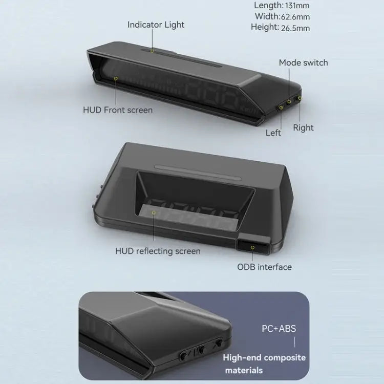 Head-up Display OBD Multi-function Vehicle Instrument Oil Temperature Gearbox Monitoring Screen(S101)