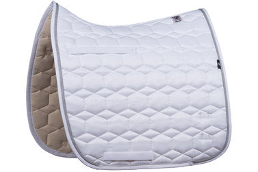 Wedstrijddekje wit met zilveren koord