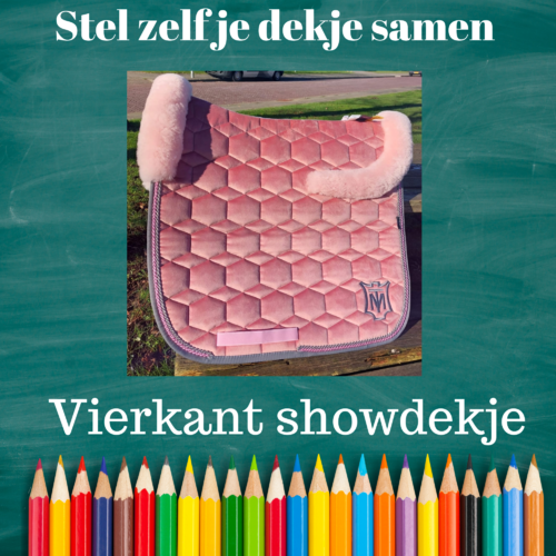 Vierkant dekje met alleen een sierbonrand