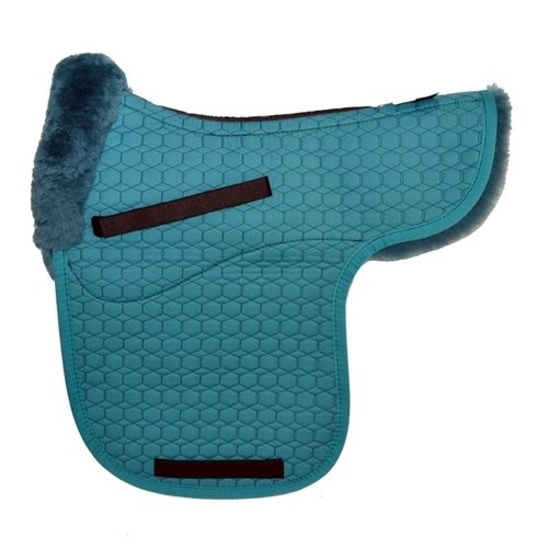 Mattesvormig zadel dekje met lamsbont