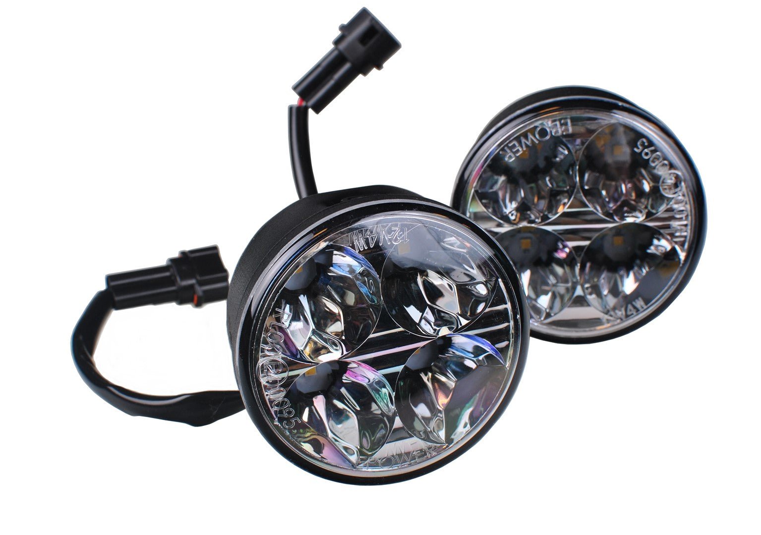 Dagrijverlichting set 2 stuks - Ø 70 mm - LED mistlampen - E4 merk gekeurd - 12V &amp; 24V 