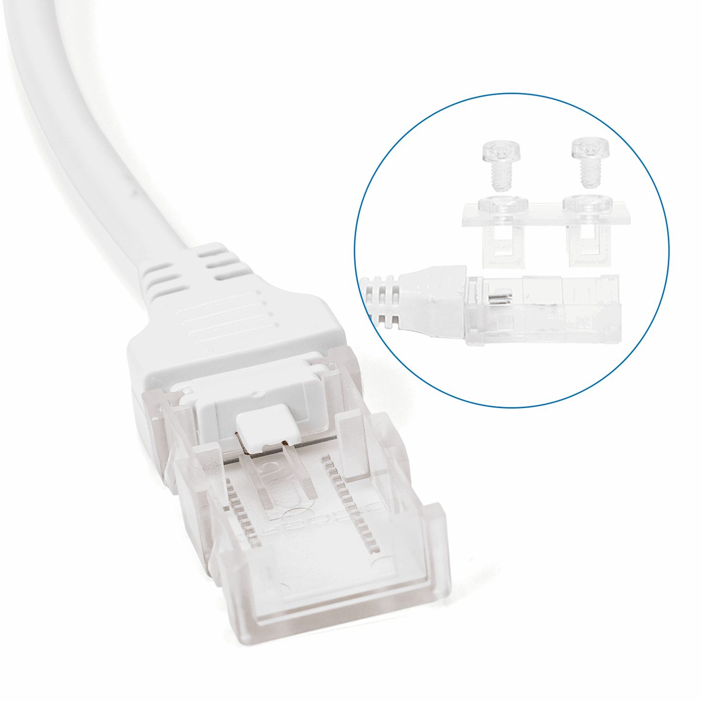 Lichtslang startset connector | stekker +- 30cm 230V AC - reserveset