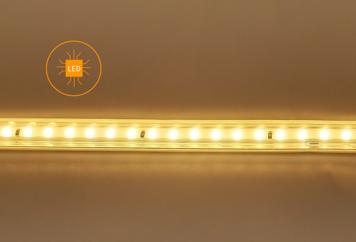 Lichtslang plat Warmwit PER METER | 120 LED's/m | Inkortbaar | 3000K IP65 | Zonder Stekker
