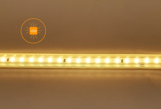 Lichtslang plat Warmwit PER METER | 120 LED's/m | Inkortbaar | 3000K IP65 | Zonder Stekker