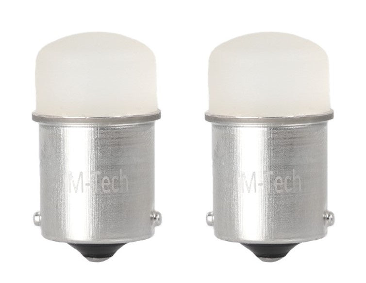 BA15S - 1156 - autolampset - wit | R5W - R10W - 5007 - 2x 9-SMD LED | 3 Watt - 12V DC