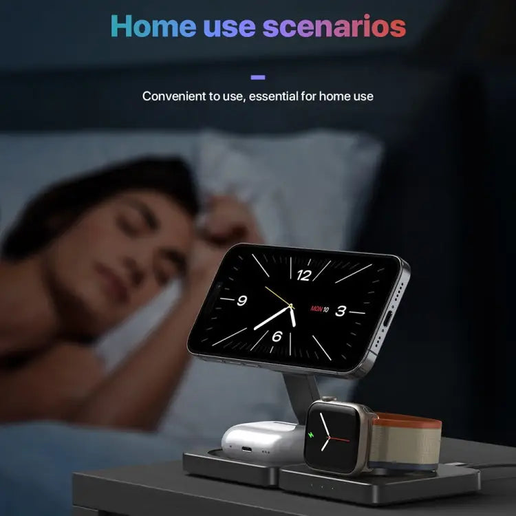 M9 3-in-1 draagbare magnetische opvouwbare draadloze oplader snellaadbeugel