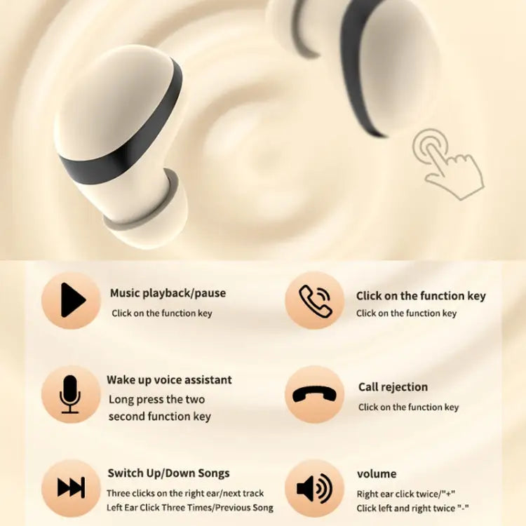 Mini TWS Bluetooth Earphones With Rectangular Bin Noise Reduction Long Life Sleep Wireless Music Earbuds, mini13s