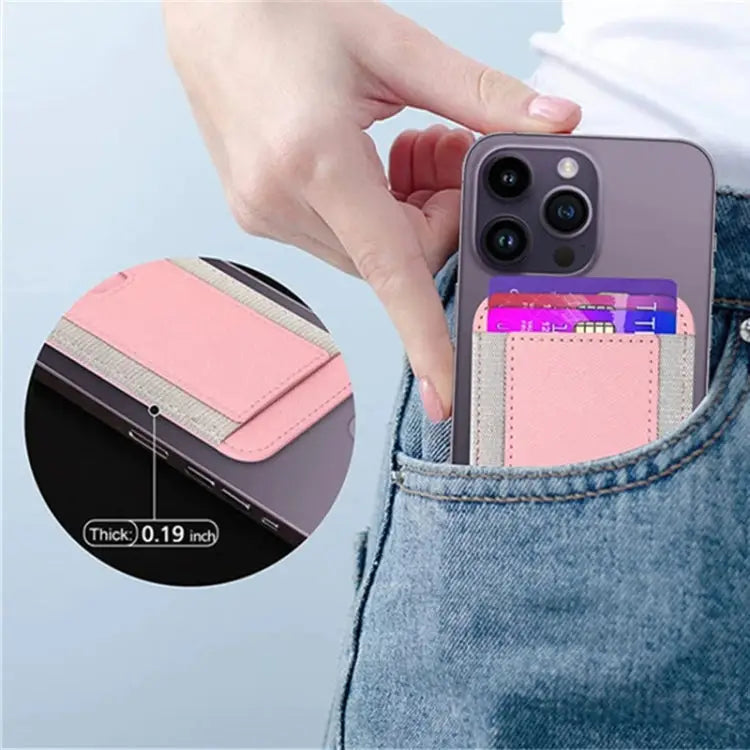 Mobile Phone MagSafe Wallet Elastic Retractable Card Holder