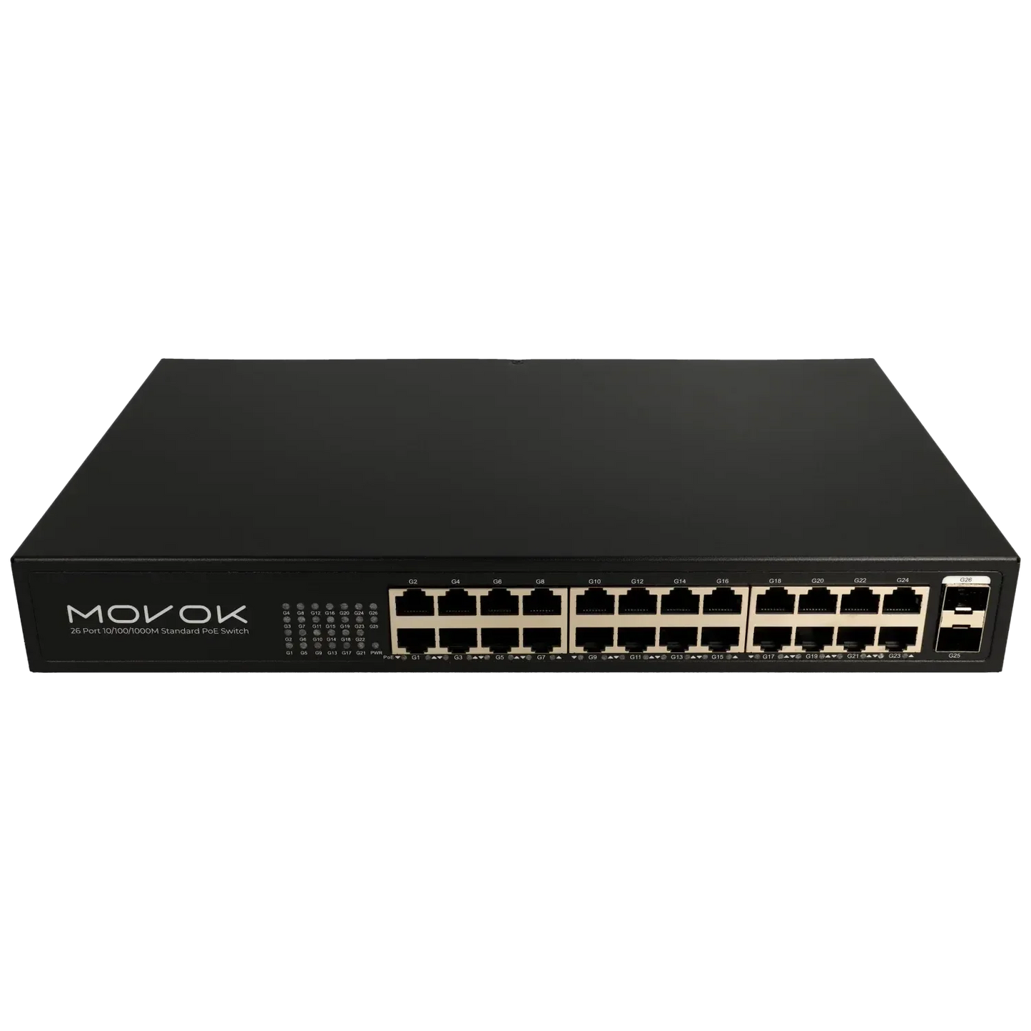 26 Poorts PoE Gigabit Switch, 24x PoE, 2x Uplink
