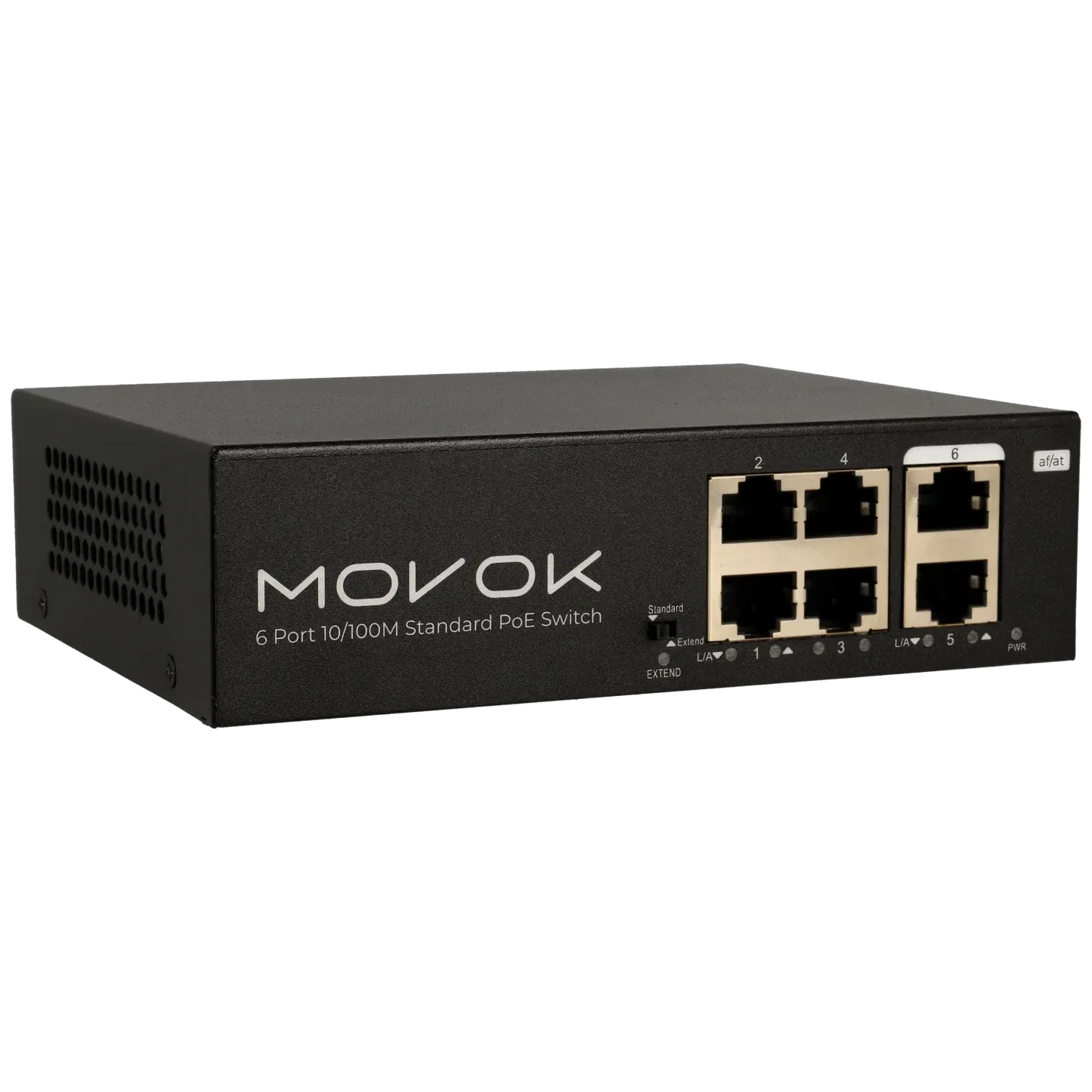 6 Poorts PoE Switch, 100Mb, 250m PoE