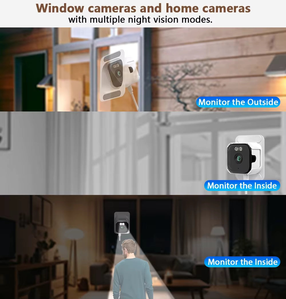 Raamcamera Dual WiFi, Micro SD, Starlight, 4Mp resolutie