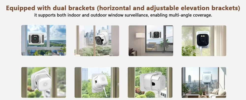 Raamcamera Dual WiFi, Micro SD, Starlight, 4Mp resolutie